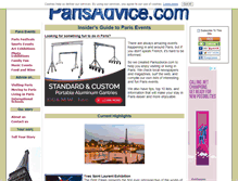 Tablet Screenshot of parisadvice.com